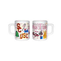 USC Trojans Julia Gash White Holiday Mini Mug Ornament